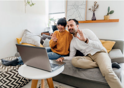 Parents on couch